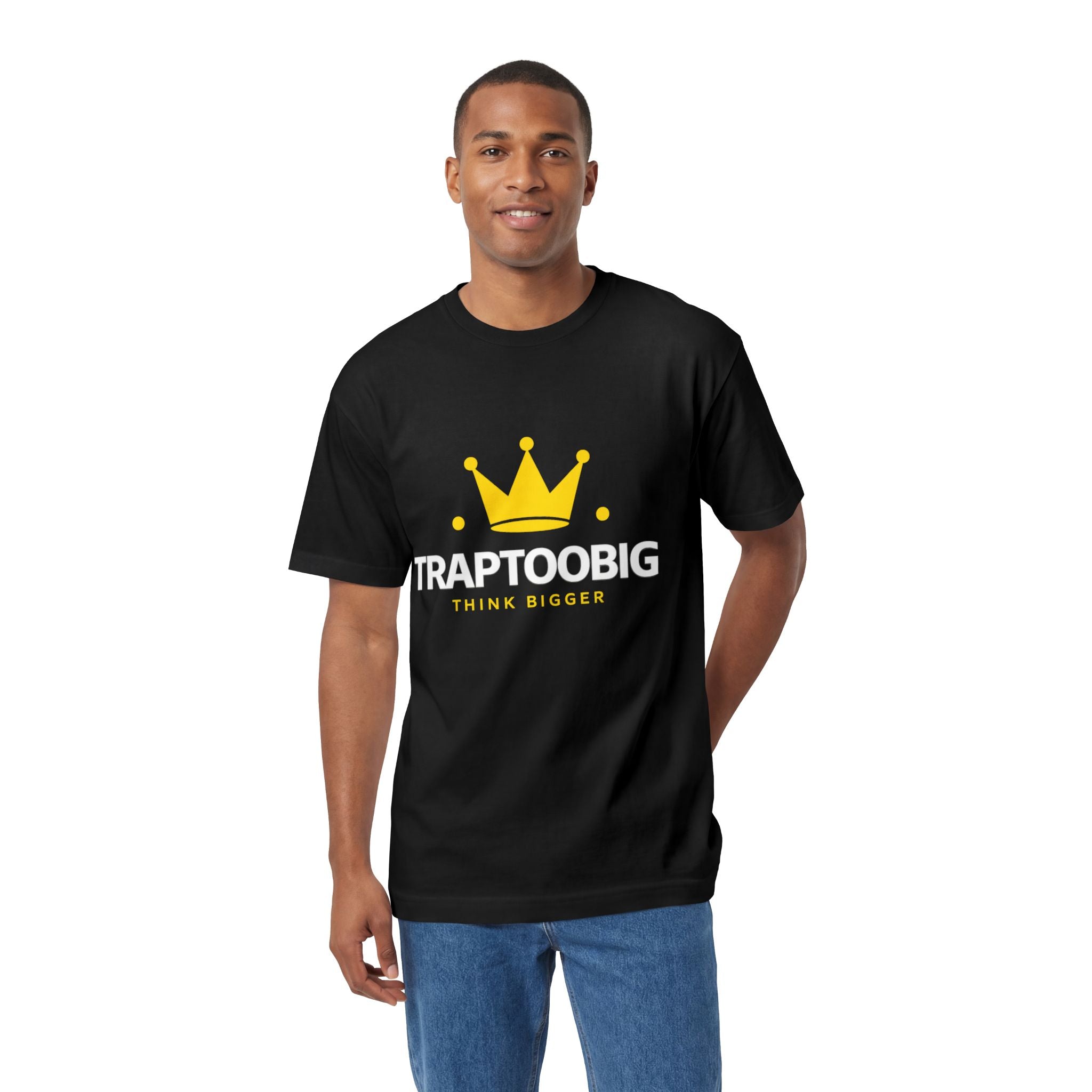 TrapTooBig “Think Bigger” Tee — Crown Logo Graphic T-Shirt