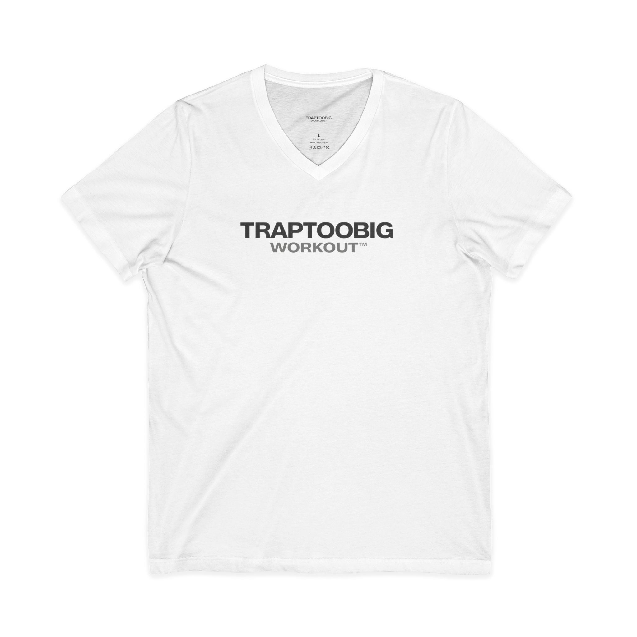 Workout V-Neck Tee – White Edition