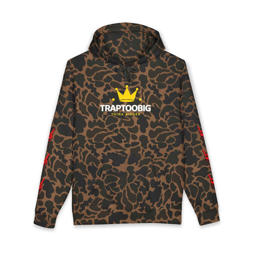 TrapTooBig Camo Red Sleeve Hoodie