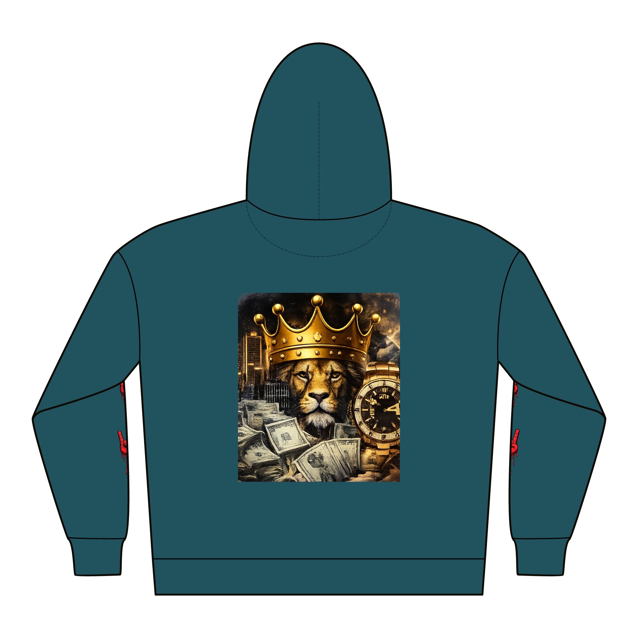 TrapTooBig King Lion Hoodie — Crown Money Edition