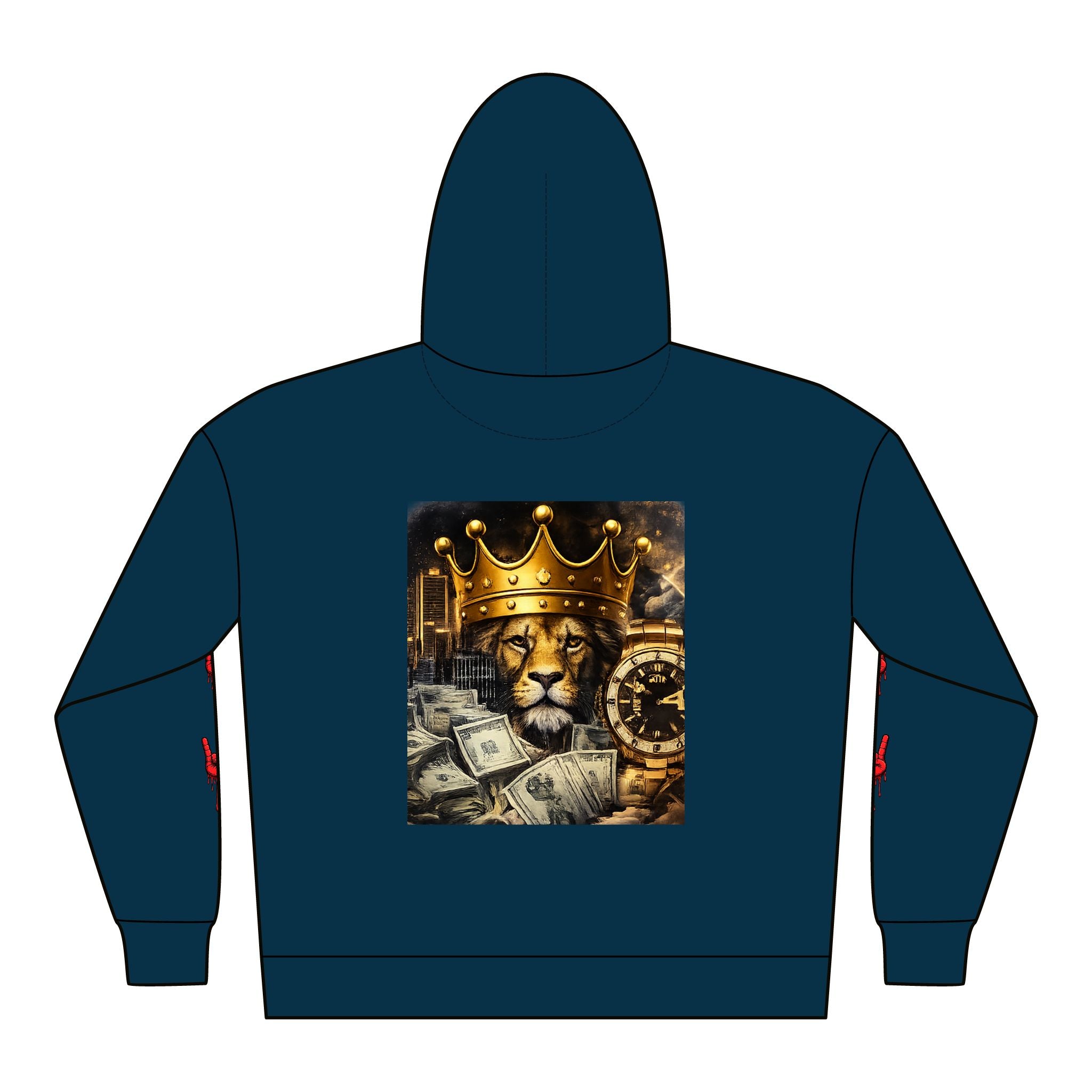 TrapTooBig King Lion Hoodie — Crown Money Edition