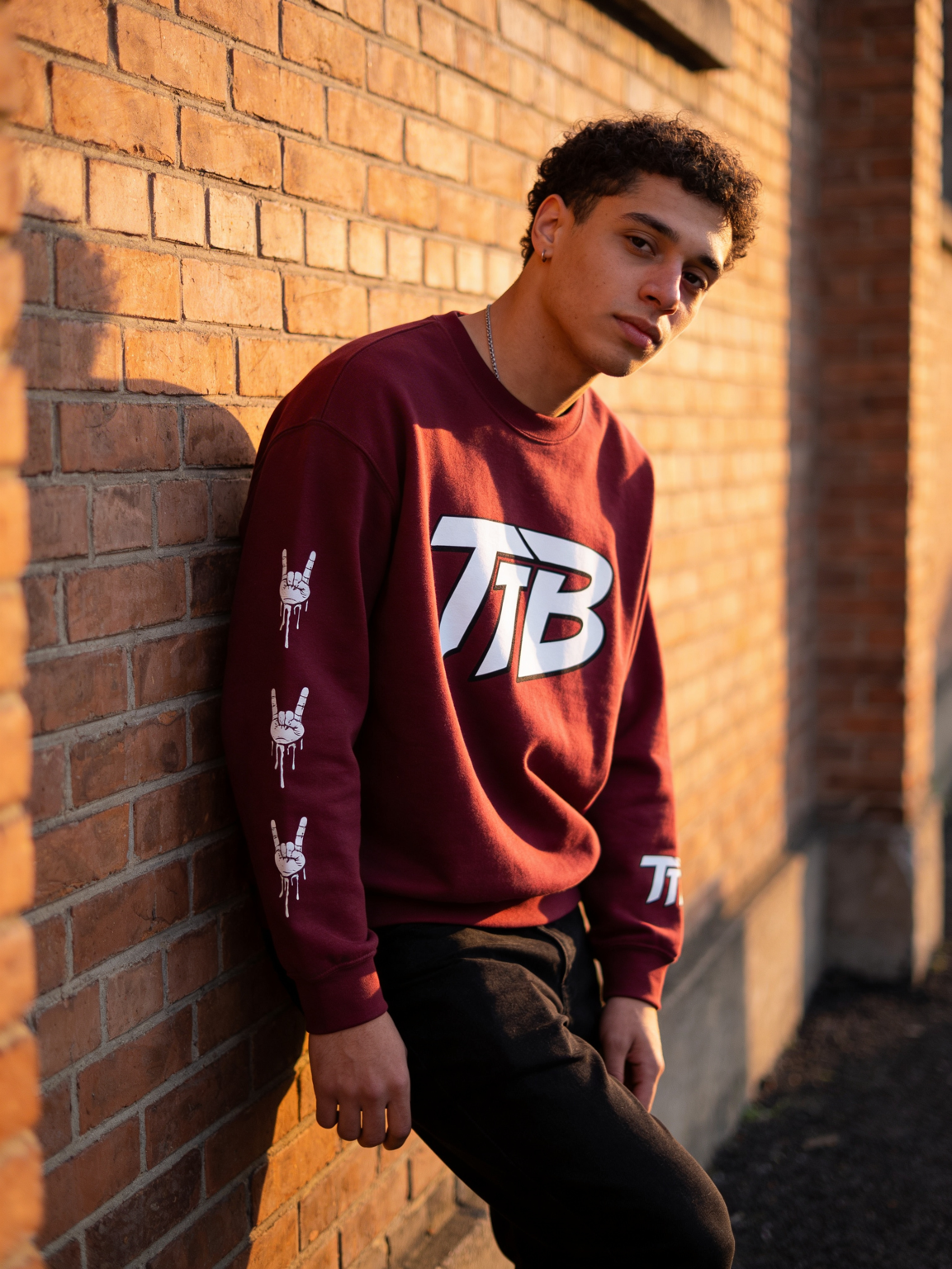 Core Logo Crewneck — Red